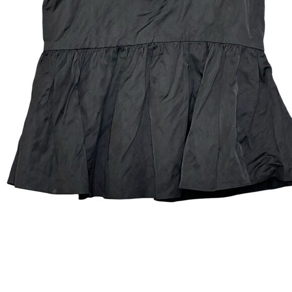 Brock Collection Black Ribes  Peplum Tank Top | Size 8 - Picture 4 of 11